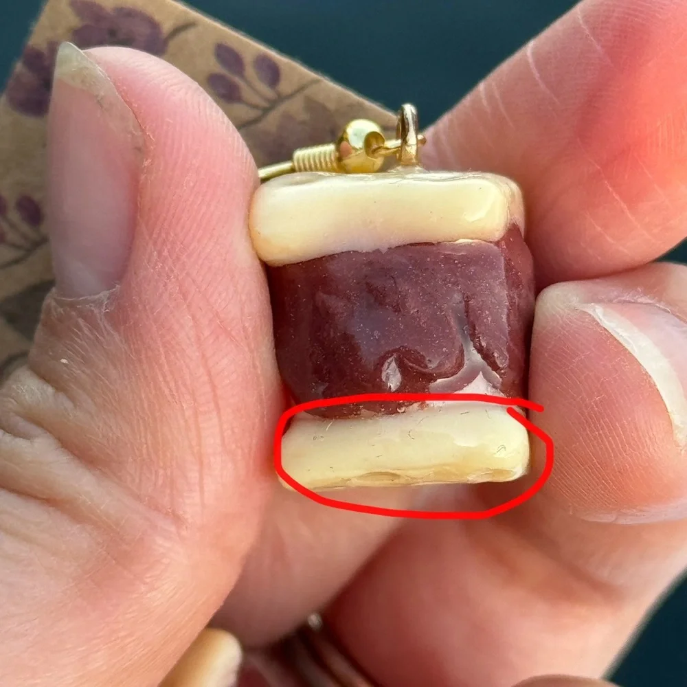 Polymer clay s’more Earrings - Picture 7 of 16